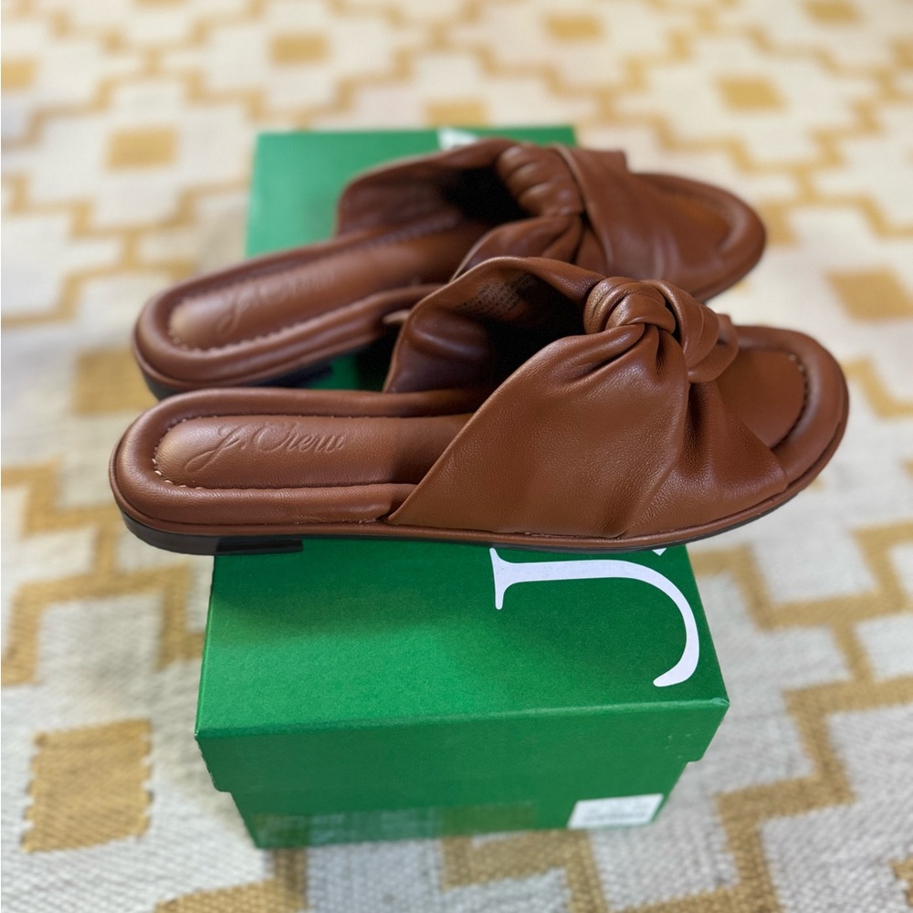 J. Crew Leather Twisted Knot Menorca Sandle